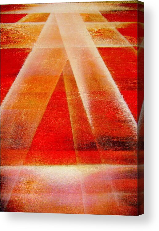 Hope.hapiness.light.sunrise Acrylic Print featuring the painting Hope #11 by Kumiko Mayer