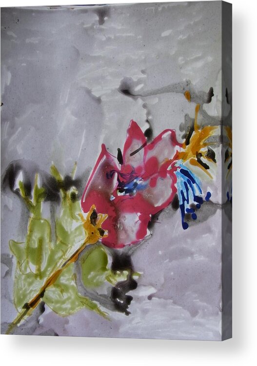 Abstract Acrylic Print featuring the painting Divine Flowers #8441 by Baljit Chadha