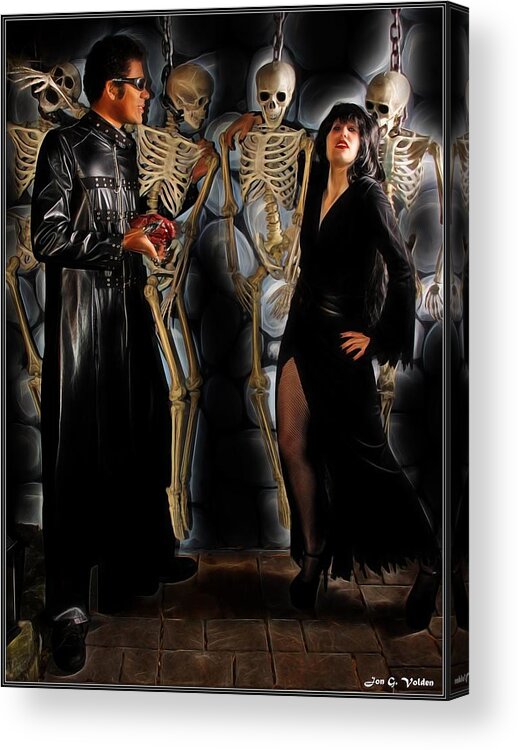 Fantasy Acrylic Print featuring the painting A Dead mans Party by Jon Volden