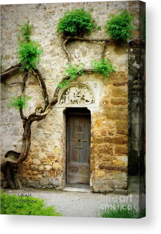 Door Acrylic Print featuring the photograph A Door in the Cloister by Lainie Wrightson