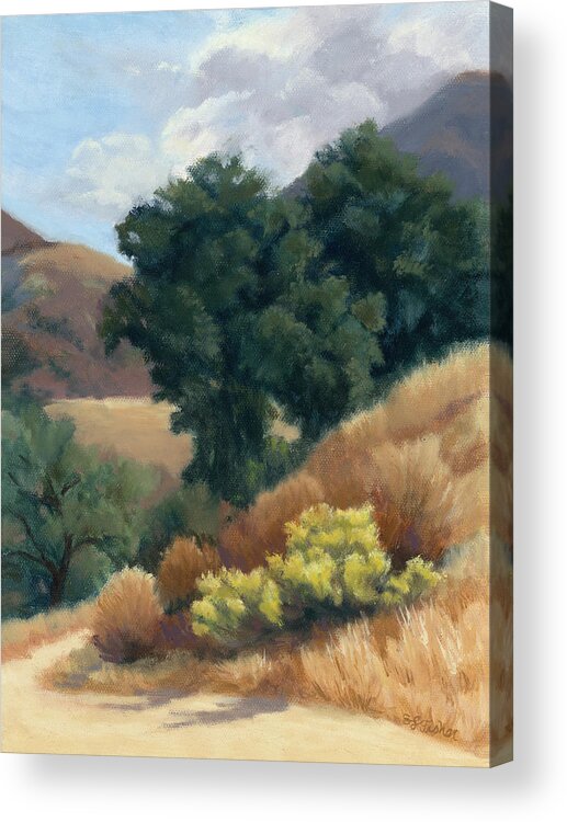 Whitney Canyon Acrylic Print featuring the painting A Fall Day at Whitney Canyon by Sandy Fisher