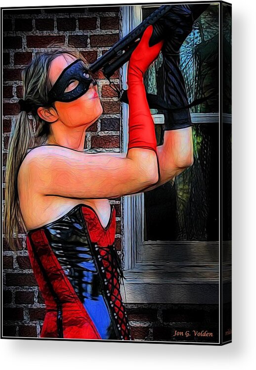 Fantasy Acrylic Print featuring the photograph A Harlequin Moment by Jon Volden