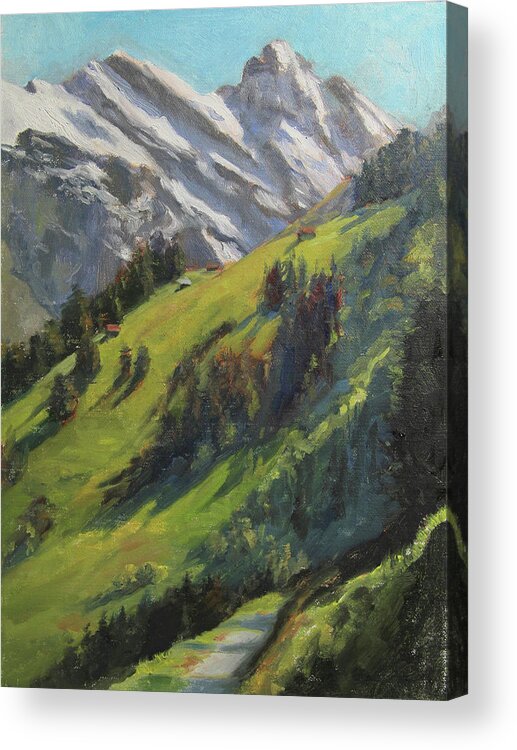Landscape Acrylic Print featuring the painting Above it All Plein Air Study by Anna Rose Bain