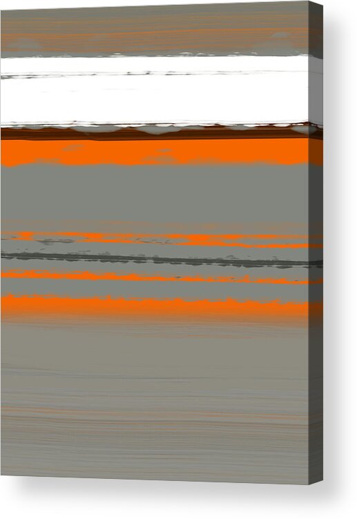Abstract Acrylic Print featuring the painting Abstract Orange 2 by Naxart Studio