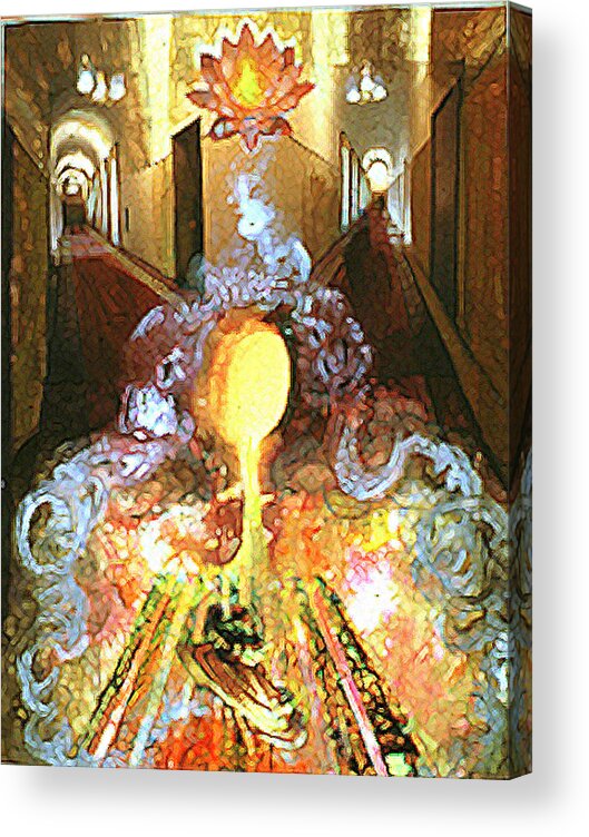 Mystical Acrylic Print featuring the mixed media Alchemy by Anne Cameron Cutri