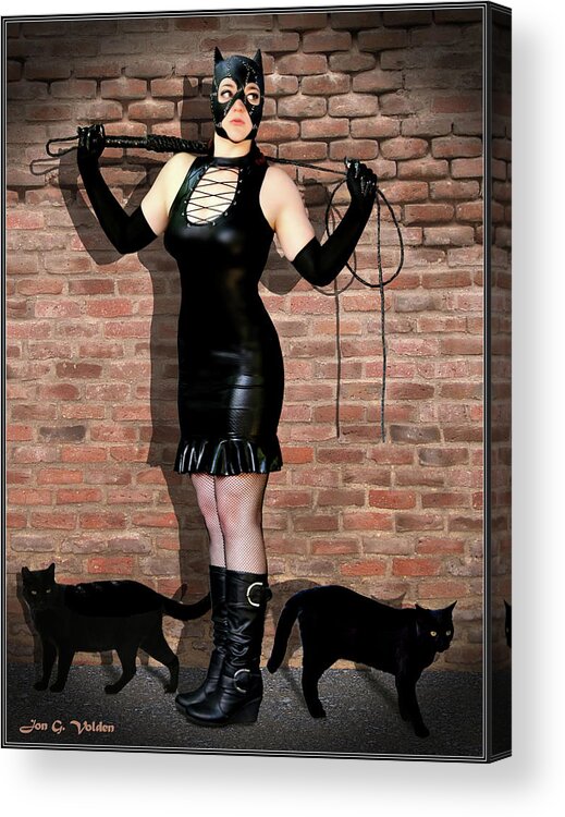 Cat Woman Acrylic Print featuring the photograph Ally Cats by Jon Volden
