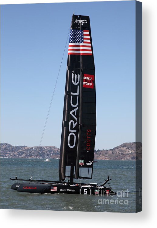 San Francisco Acrylic Print featuring the photograph America's Cup in San Francisco - Oracle Team USA 5 - 5D18246 by Wingsdomain Art and Photography