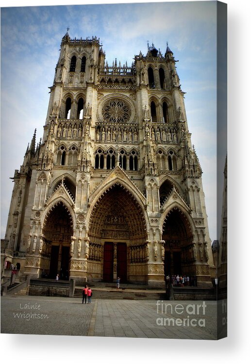 Cathedral Acrylic Print featuring the photograph Amiens Cathedral by Lainie Wrightson
