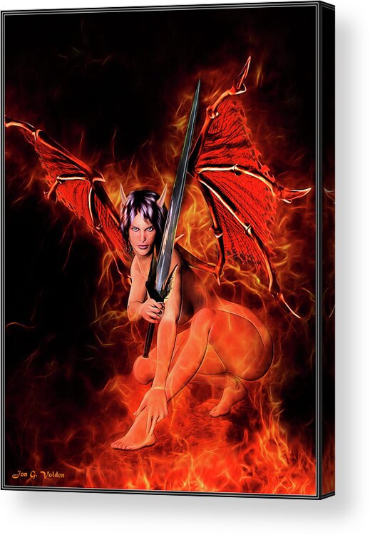 Fantasy Acrylic Print featuring the photograph An Evil Succubus by Jon Volden