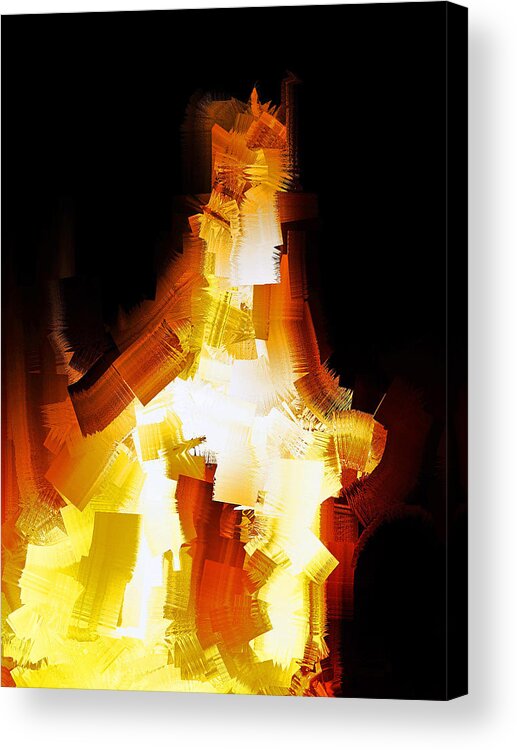 Digital Acrylic Print featuring the digital art And the Angel Said Do Not Fear by Michael Durst