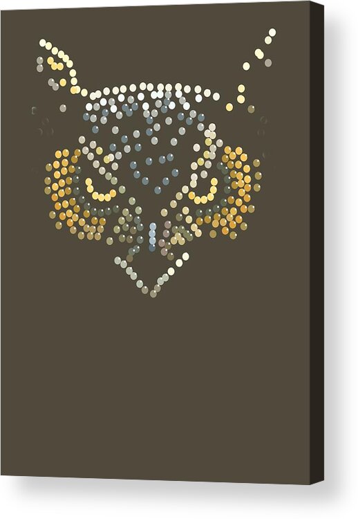  Acrylic Print featuring the digital art Angry Owl transparent background by R Allen Swezey