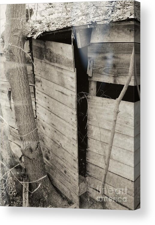 Barn Acrylic Print featuring the photograph Antique Barn circa 1930s by Renee Trenholm