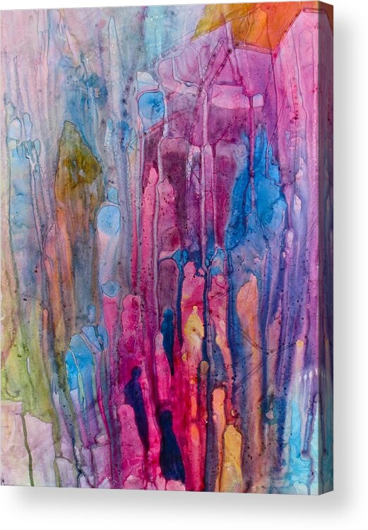 People Acrylic Print featuring the painting Ascension by Janice Nabors Raiteri