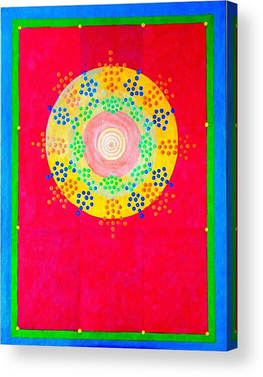 Abstract Acrylic Print featuring the painting Asia Sun by Thomas Gronowski