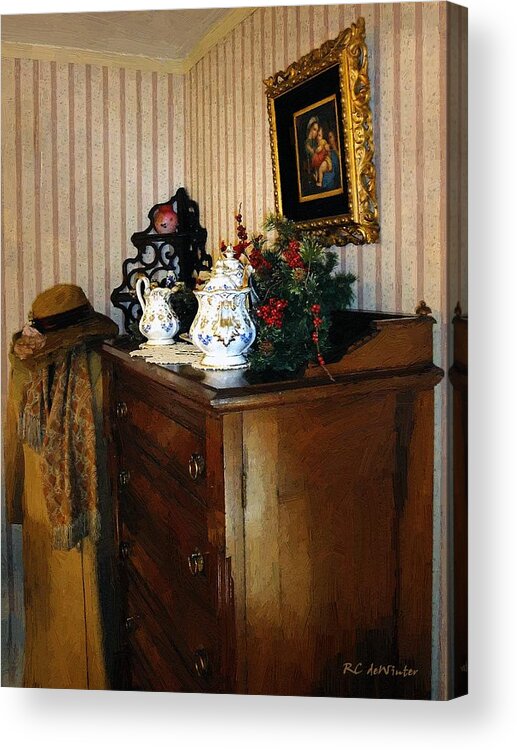 Antiques Acrylic Print featuring the painting Auntie's Room by RC DeWinter