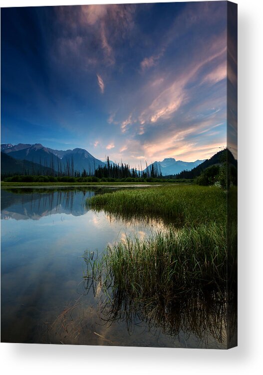 Banff Acrylic Print featuring the photograph Banff Sunset by Cale Best