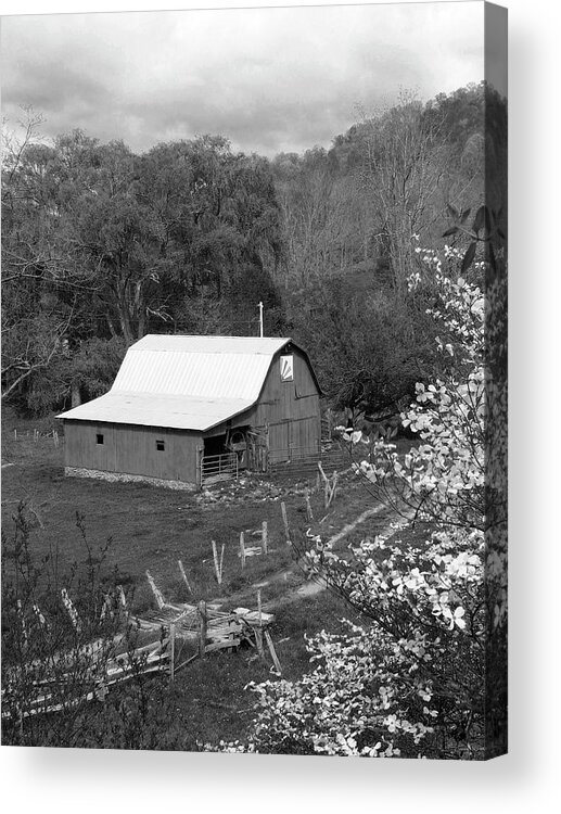 Old Barn Acrylic Print featuring the photograph Barn 3 by Mike McGlothlen