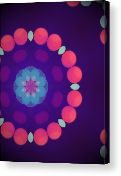 Flower Acrylic Print featuring the digital art Bead Mandala by Itsonlythemoon -
