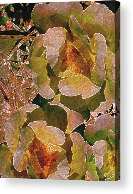 Floral Acrylic Print featuring the digital art Beauty in Facets 20 by Lynda Lehmann