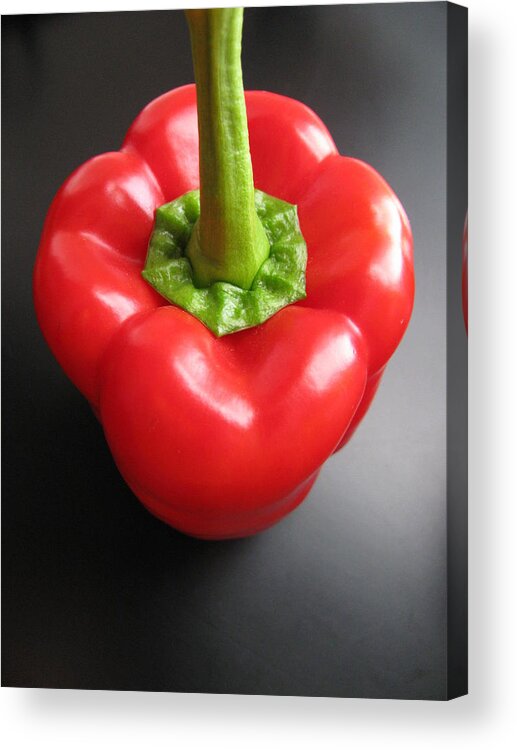 Vegetable Acrylic Print featuring the photograph Bell on Black by Lindie Racz