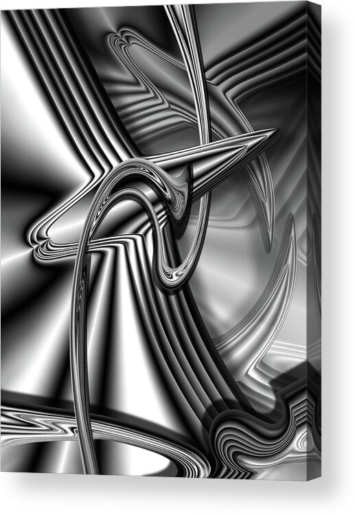 Mighty Sight Studio Abstract Art Acrylic Print featuring the digital art Betcha Don't One Time by Steve Sperry