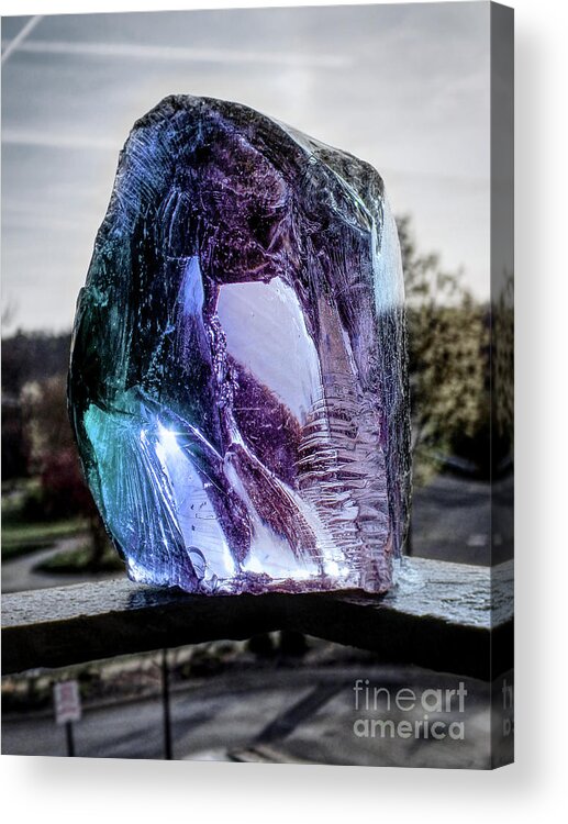 Blue Acrylic Print featuring the photograph Blue Glass Still Life by Phil Perkins