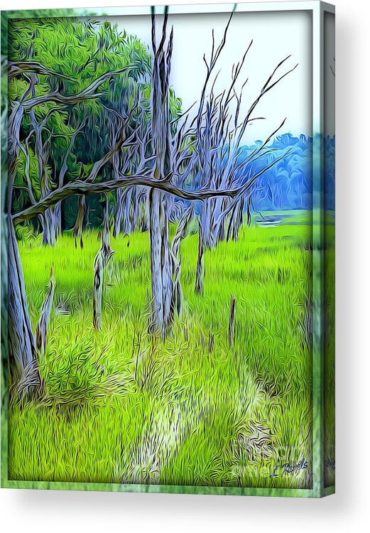 Tree Acrylic Print featuring the photograph Blue Trees by Leslie Revels