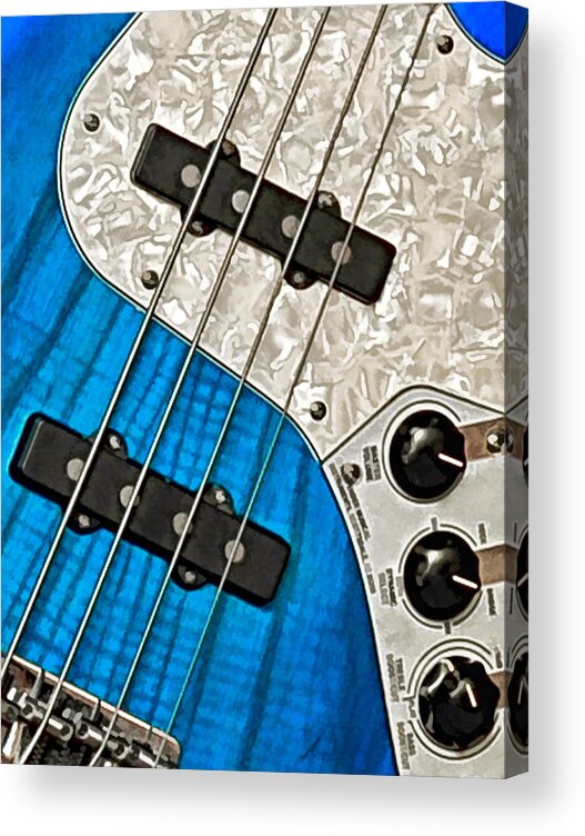 Guitar Acrylic Print featuring the photograph Blues Bass by William Jobes