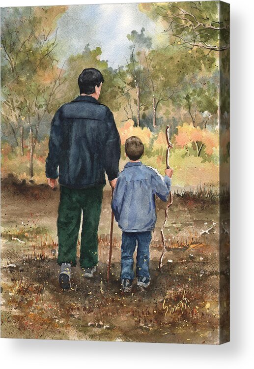 Walk Acrylic Print featuring the painting Bob and Alex by Sam Sidders
