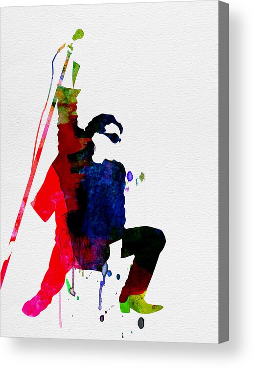 Bono Acrylic Print featuring the painting Bono Watercolor by Naxart Studio