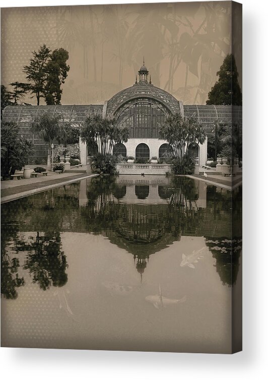 Balboa Park Acrylic Print featuring the photograph BP100 Botanical Building - Balboa Park, San Diego, California by Denise Strahm