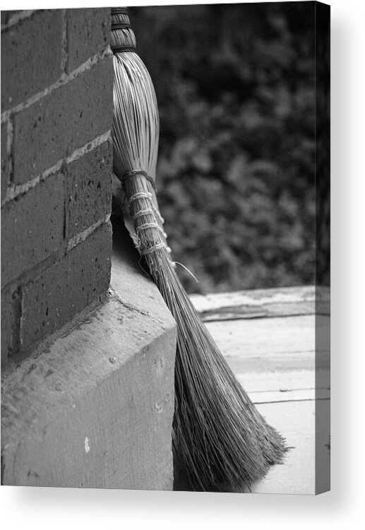 Broom Acrylic Print featuring the photograph Brick and Broom by Jeffrey Peterson