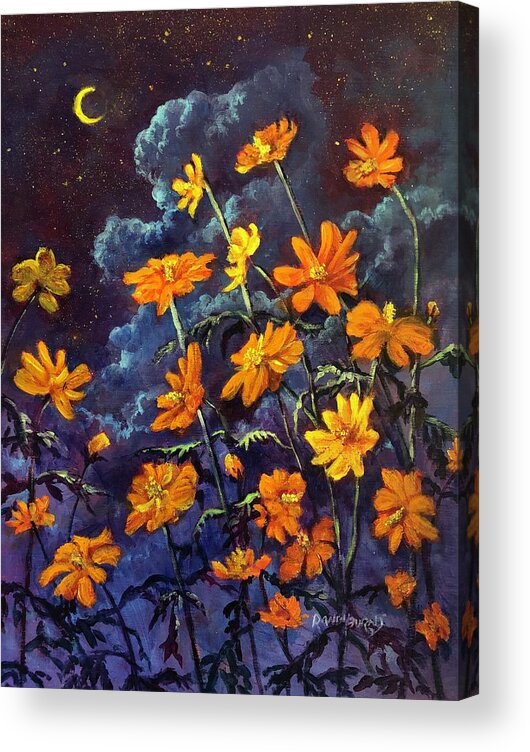 Bright Acrylic Print featuring the painting Bright Lights by Rand Burns