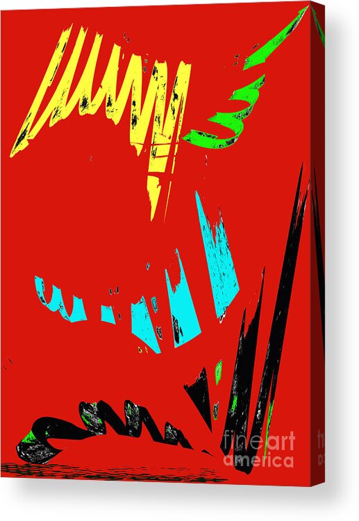 Energy Acrylic Print featuring the digital art Burst of Energy by Haleh Mahbod