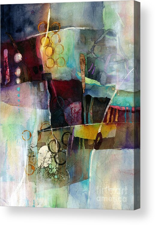 Abstract Acrylic Print featuring the painting Calm Cascade by Hailey E Herrera