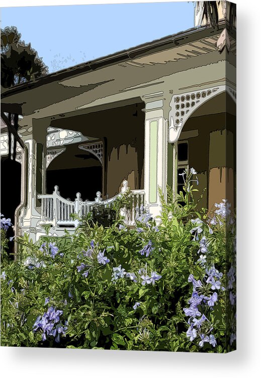 Architecture Acrylic Print featuring the photograph Cane Garden Flowers by James Rentz