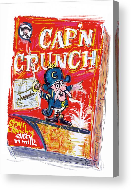 Cap'n Crunch Acrylic Print featuring the mixed media Capn Crunch by Russell Pierce