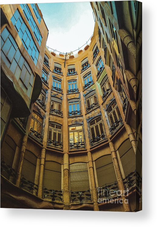 Barcelona Acrylic Print featuring the photograph Casa Mila - Barcelona by Colleen Kammerer