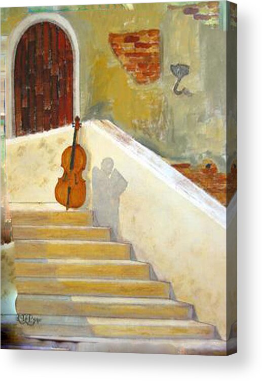 Cello Acrylic Print featuring the painting Cello No 3 by Richard Le Page