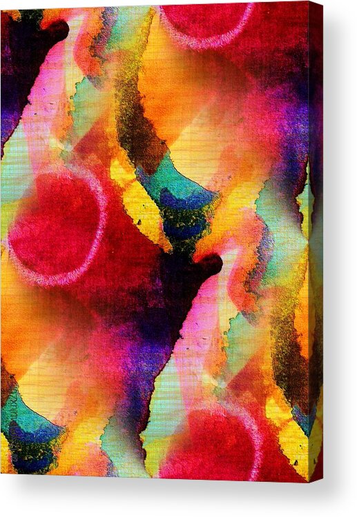 Circles Acrylic Print featuring the painting Circles by Mimulux Patricia No