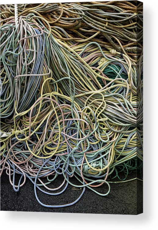 Fishing Acrylic Print featuring the photograph Coils of Rope by Carol Leigh