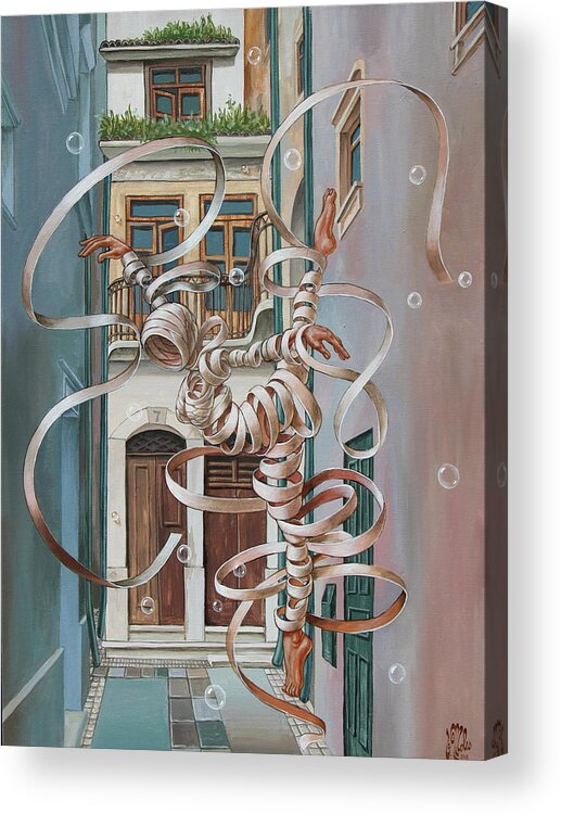 Painting Acrylic Print featuring the painting Coimbra by Victor Molev