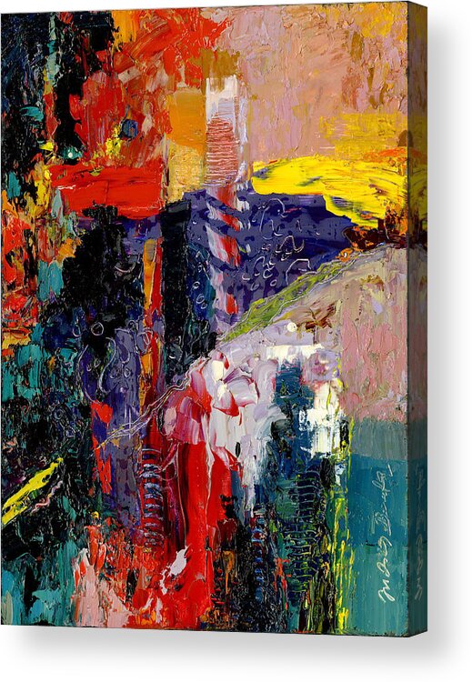 Abstract Acrylic Print featuring the painting Color Injuction by Judith Barath