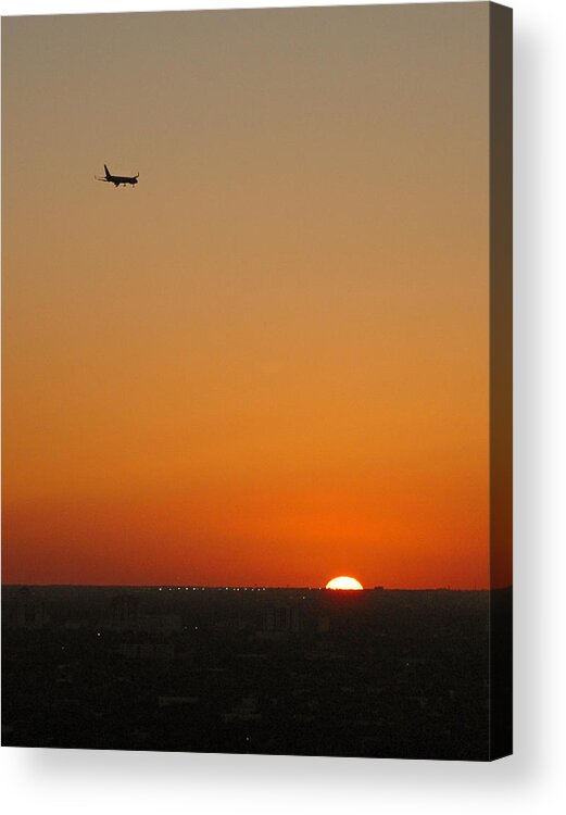 Plane Acrylic Print featuring the photograph Comin' Home - Miami by Frank Mari