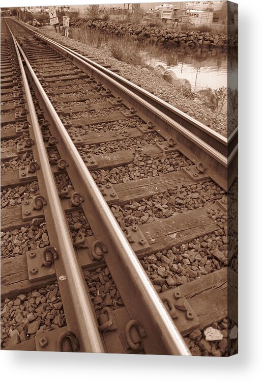 Tracks Acrylic Print featuring the photograph Coming Together by Michael Lee