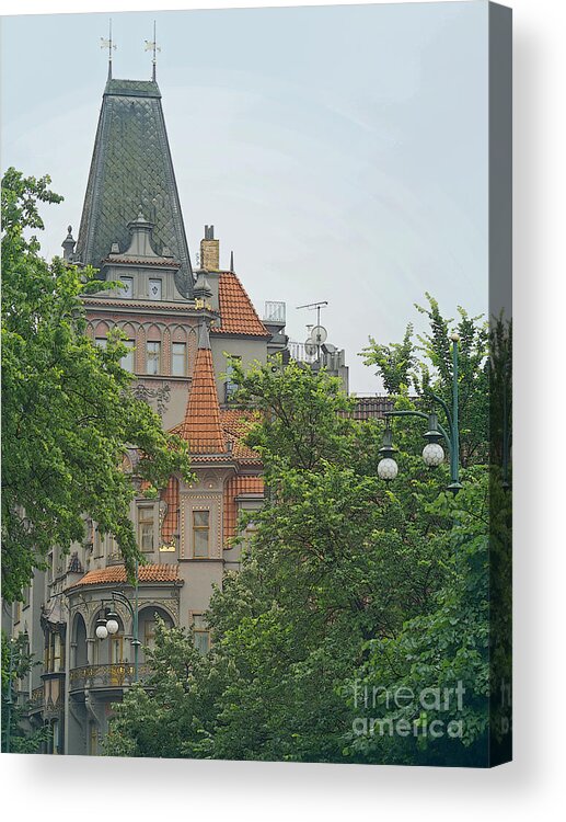 Prague Acrylic Print featuring the photograph Corner Standout by Ann Horn