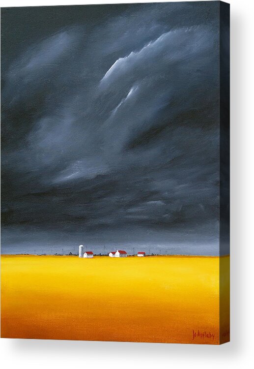 Jo Appleby Acrylic Print featuring the painting Dark and Stormy by Jo Appleby