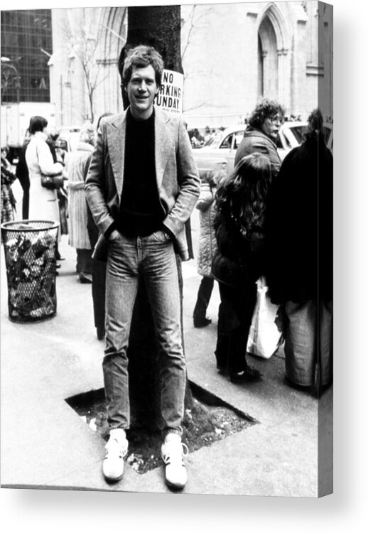 1980s Fashion Acrylic Print featuring the photograph David Letterman, 010882 by Everett