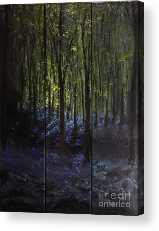 Trees Acrylic Print featuring the painting Dawning of Awareness by Lizzy Forrester
