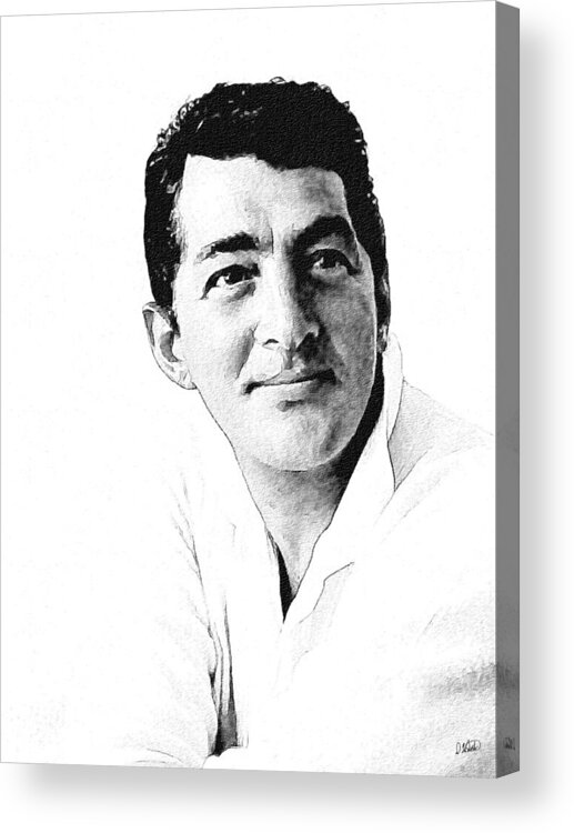 Celebrity Acrylic Print featuring the drawing Dean Martin 04 by Dean Wittle